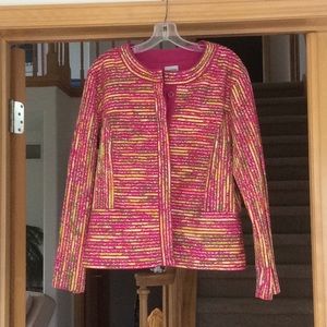 Chico’s vibrant button up jacket size 2